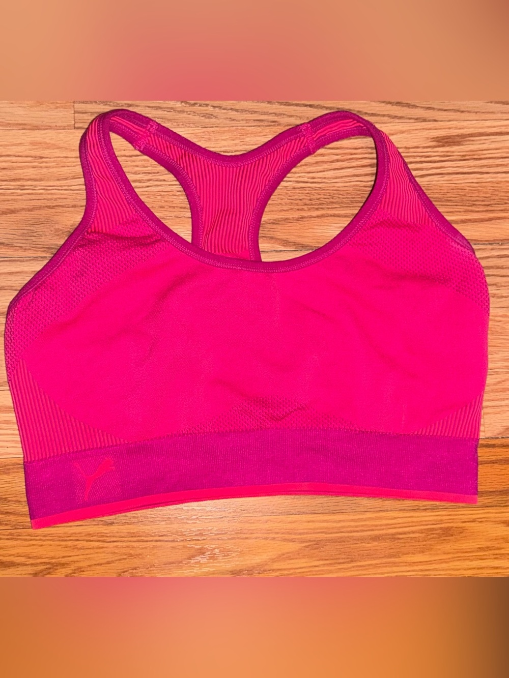 PUMA Women's Seamless Racerback Sports Bra - Pink